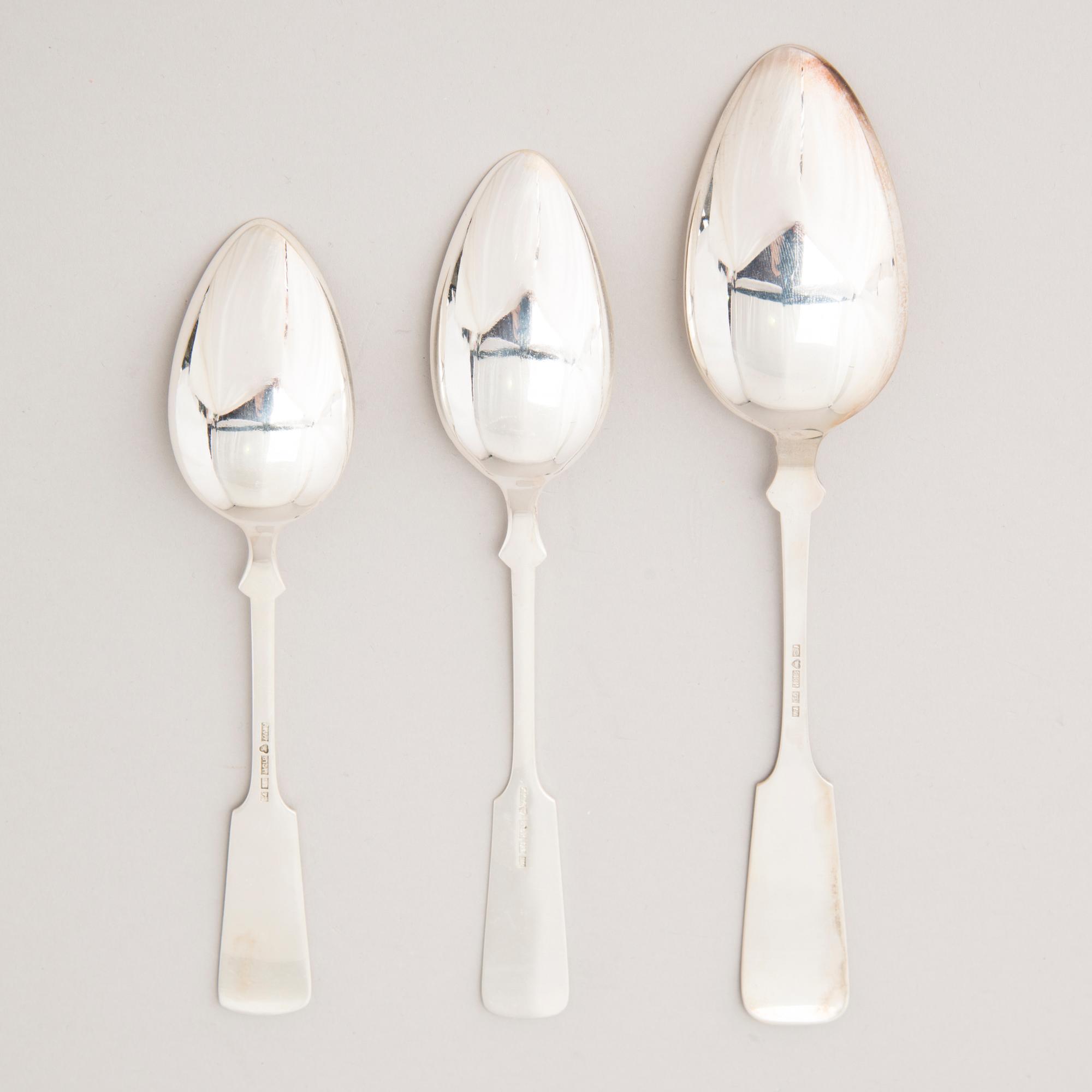 SPOONS, 25 pieces, silver, Finland 20th century.