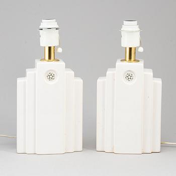 A pair of late 20th Cenutry table lights from Boréns.