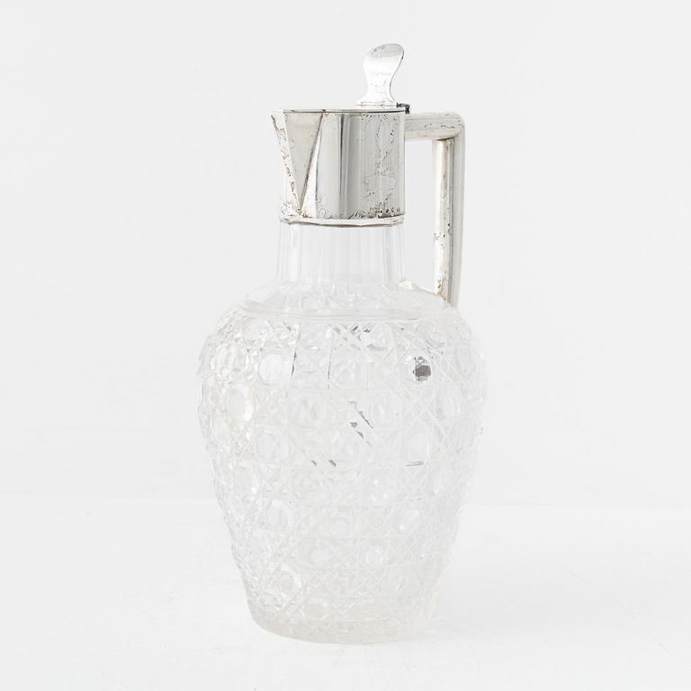 CG Hallberg, vinkanna, silver och glas, Stockholm 1899.