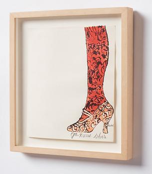Andy Warhol, Handkolorerad offsetlitografi, cirka 1955.