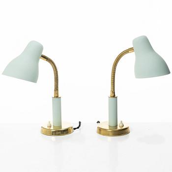 Bertil Brisborg, bordslampor, ett par, modell 32535, Nordiska Kompaniet, 1950-tal.