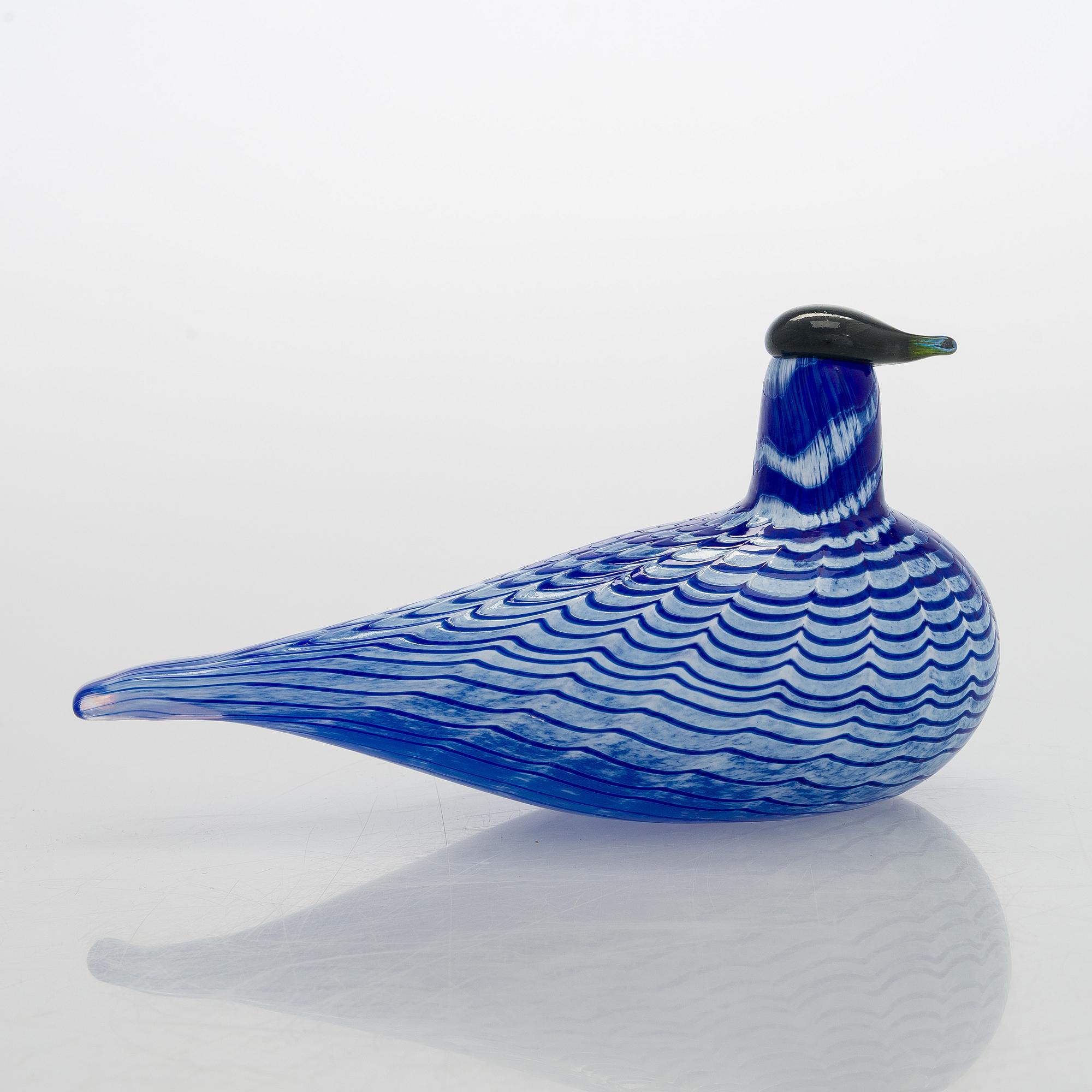 Oiva Toikka, a glass "Blue Bird", signed O. Toikka, Nuutajärvi.