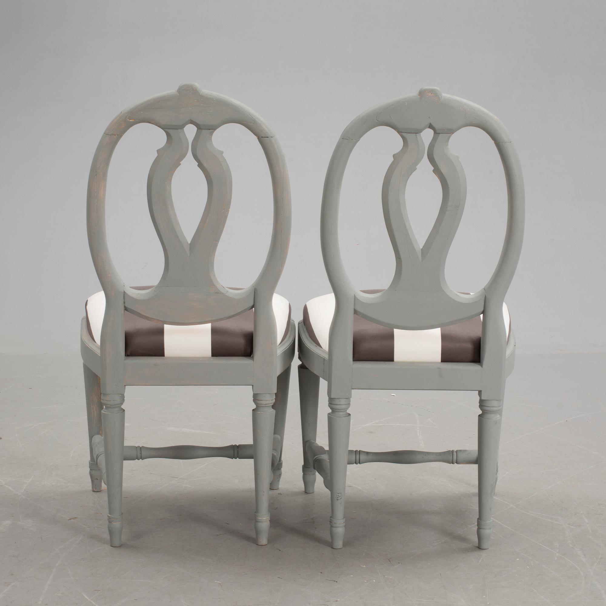 STOLAR, ett par, Gustaviansk stil, 1900-tal.