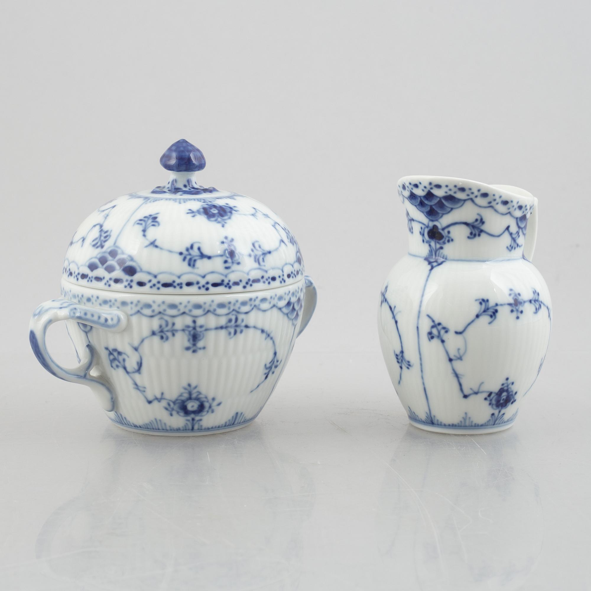 Royal Copenhagen, 27 pieces of a "Blue Fluted" porcelain service, Denmark.