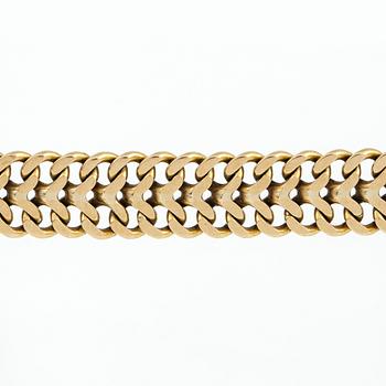 ARMBAND, 18K guld, Firma Lars Börjesson, Stockholm, 1981. Vikt ca 28g.