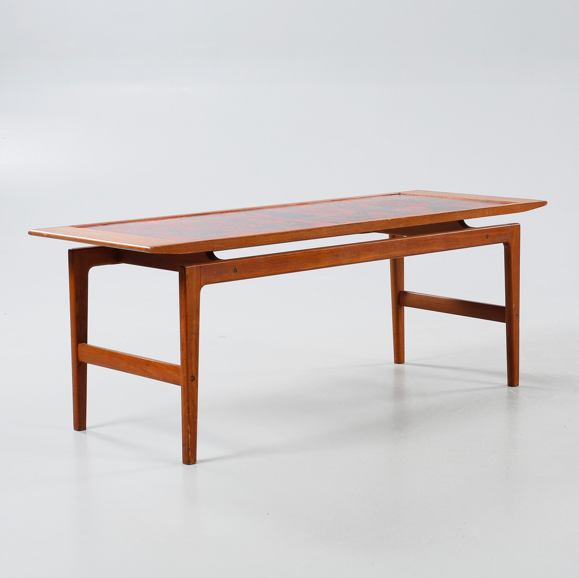 A "579-111" sofa table by Stig Lindberg andDavid Rosén, Triva-Dura-series for A/B Nordiska Kompaniet Verk., approx 1959.