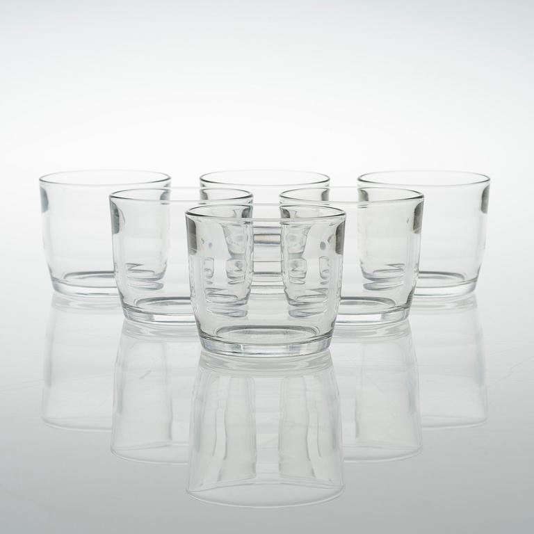 KAJ FRANCK, DRICKSGLAS, 28 st, "Prisma 6060", Nuutajärvi / Wärtsilä, 1960-70-tal.