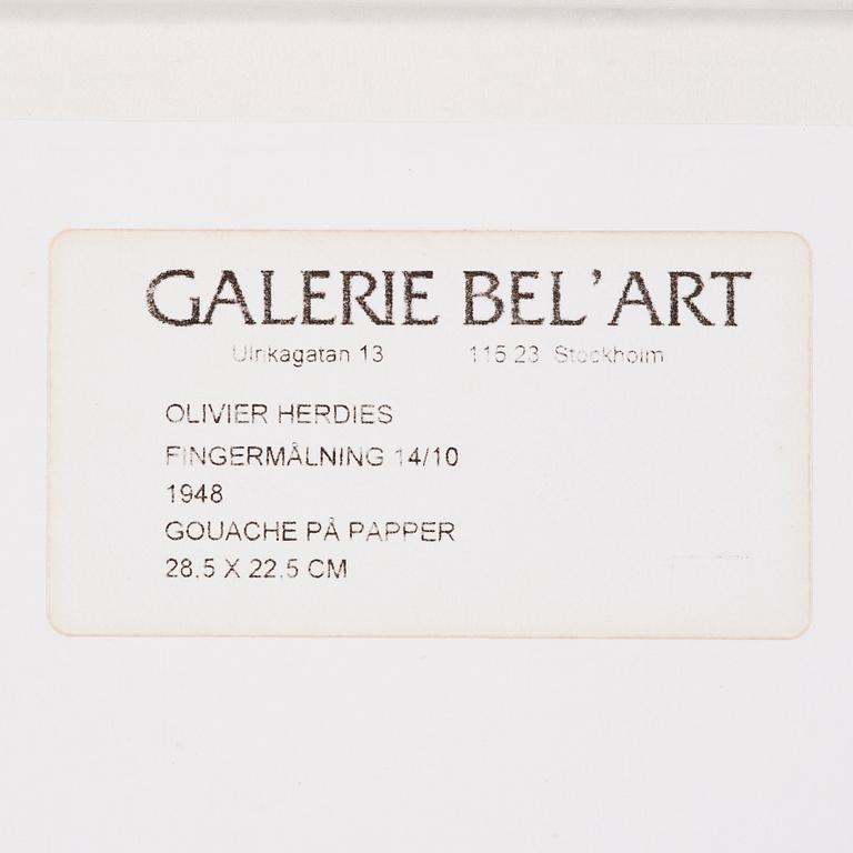 Olivier Herdies, "Fingermålning 14/10".