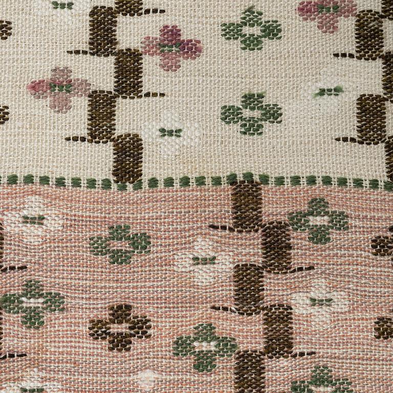 Märta Måås-Fjetterström, vävnad, "Slån", inplock på linnebotten, signerad AB MMF, ca 85 x 41,5 cm.