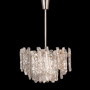 A 1960s "Ice block chandelier" by J.T Design, Kalmar, Austria.