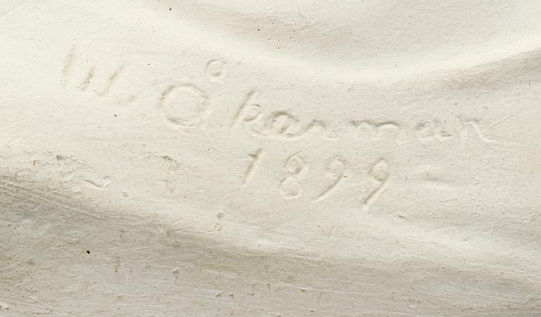 WERNER ÅKERMAN, skulptur, gips, sign o dat 1899.