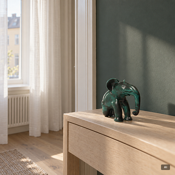 Allan Ebeling, skulptur, elefant, lergods, Upsala-Ekeby.