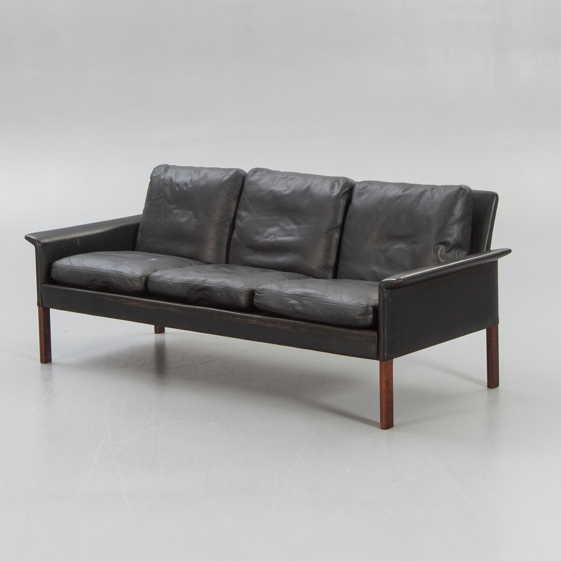 A 1960/70s leather sofa.