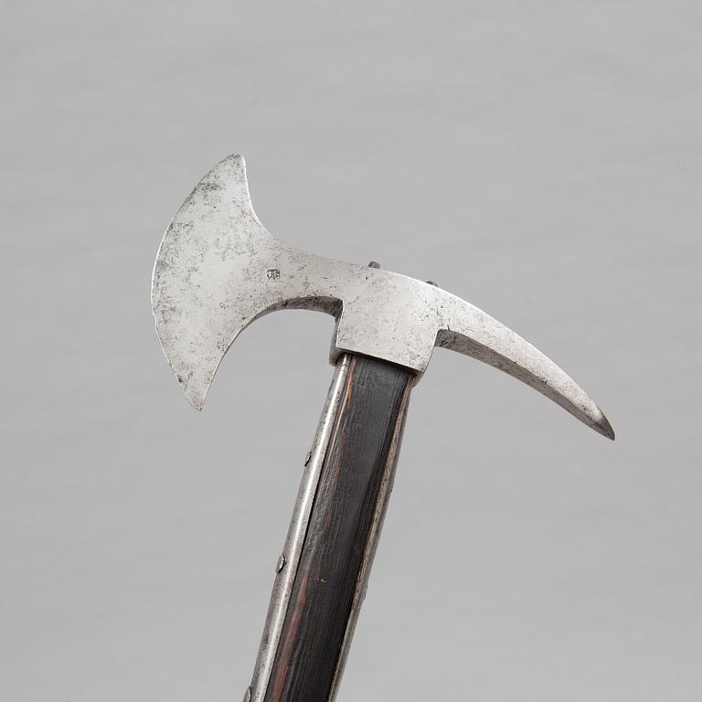 A Swedish Royal military Boarding Axe model 1780 from the Swedish Navy.