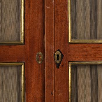 A late Gustavian mahogany bibliothéque, Stockholm, late 18th century.