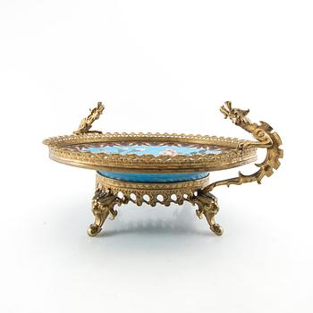 bowl on foot China cloisonné first half of the 20th century.