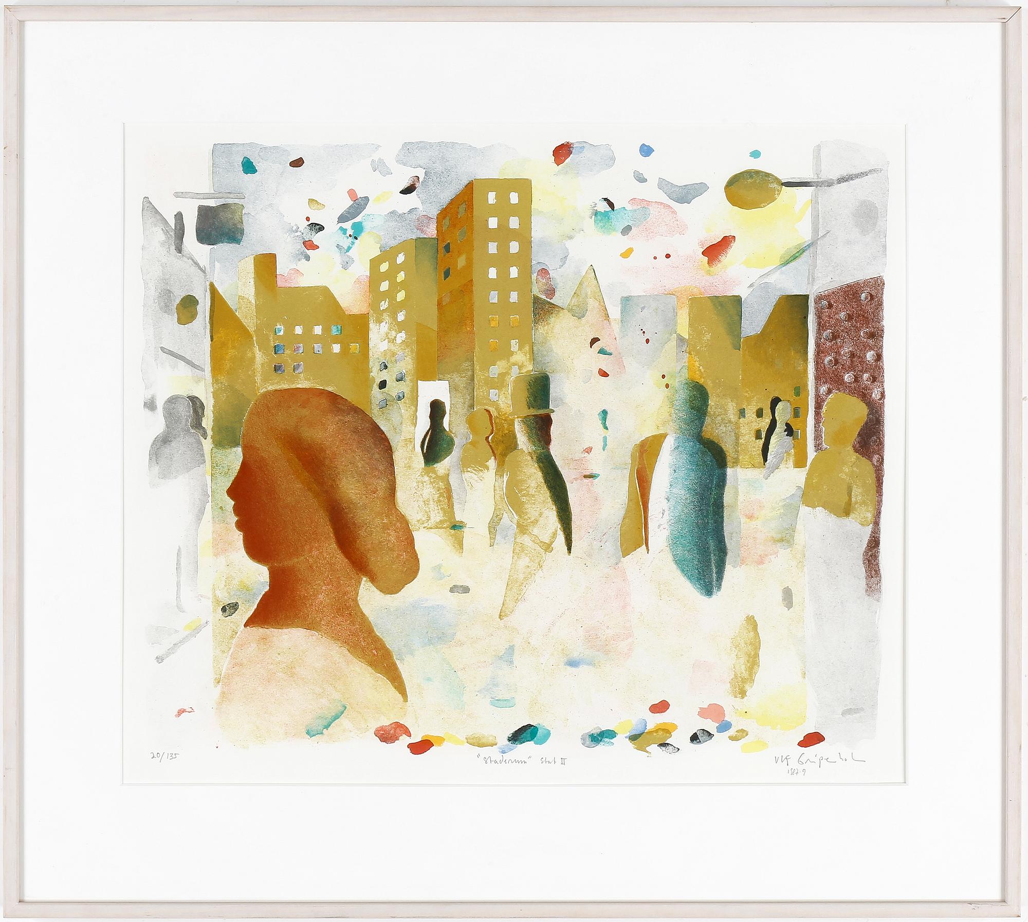 ULF GRIPENHOLM, färglitografi, signerad och daterad 1987. Nr 20/135.