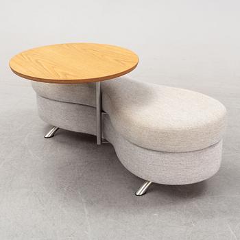 Arild Alnes och Helge Taraldsen, a 'Stream' seat with table, Brunstad, Norway.