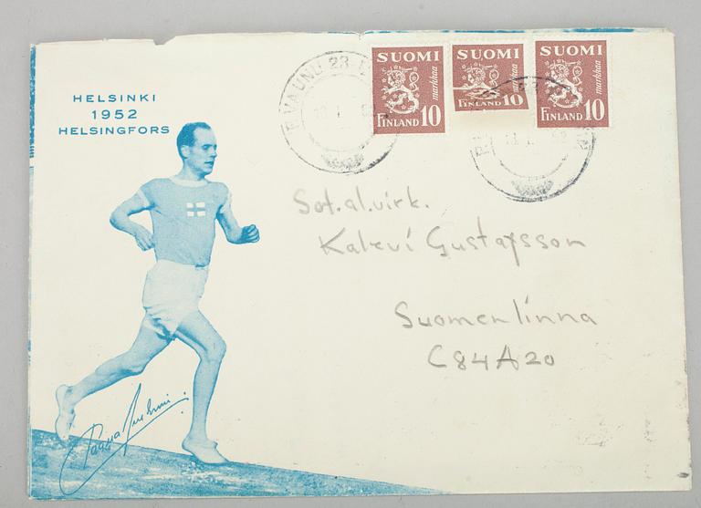 OLYMPISK MEMORABILIA, 5 delar, Helsingfors 1952.