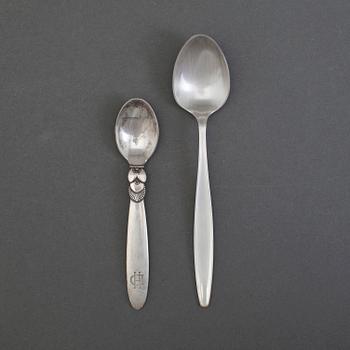 A set of 12+6 spoons by Georg Jensen,