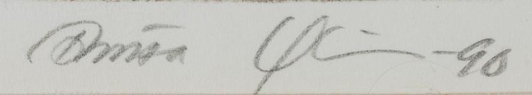 RIITTA YLINEN, etsning, signerad och daterad -90, numrerad tpl'a 3/50.