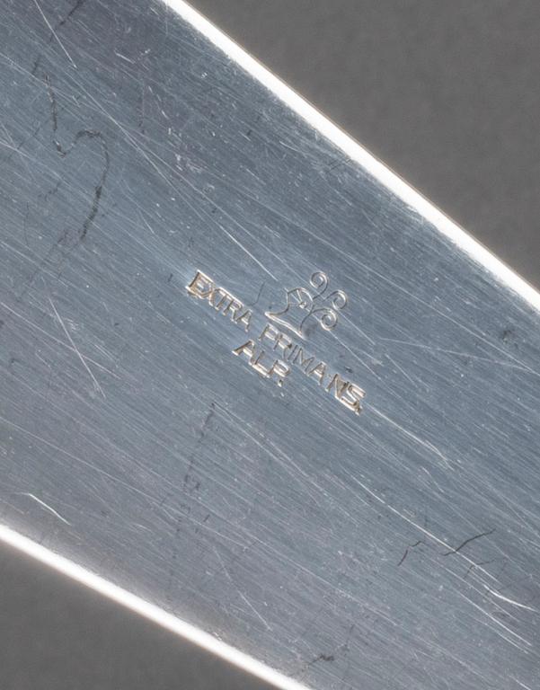 A 64-piece pewter flaware service model "Olga", 20th century.