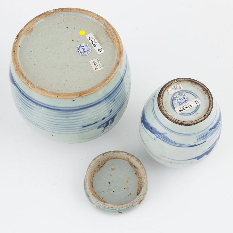 Bojaner, 5 st, porslin, Kina, 1800-1900-tal.