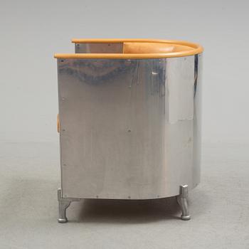 MATS THESELIUS. fåtölj, "Aluminiumfåtöljen" för Källemo, formgiven 1990.