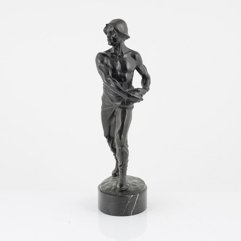 Franz Iffland, sculpture, signed, bronze, total height 45 cm.