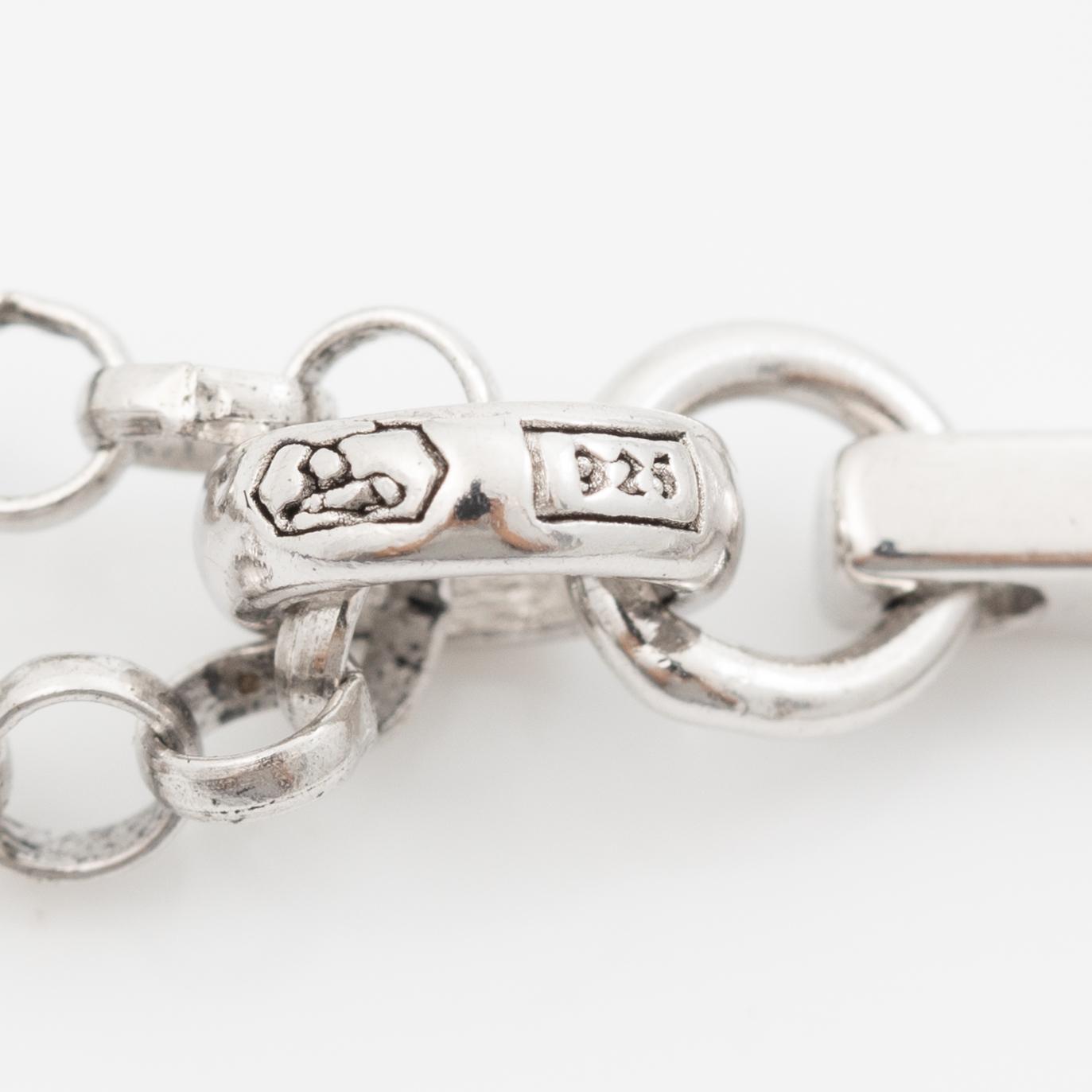 Tapio Wirkkala, Pendant with chain “Silver Moon”, sterling silver, Finland, for Kultakeskus, contemporary.