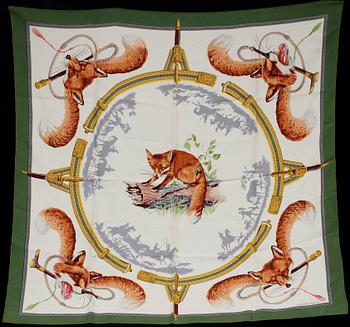 SCARF, siden, "Le Renard", Henri de Linares, Hermès, Paris, 1900-talets andra hälft.