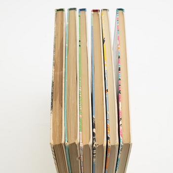 Tove Jansson,  six books 'Mumintrollet 1-6', Gebers Förlag AB 1957-62.