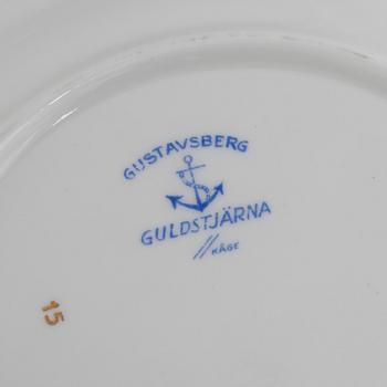 Wilhelm Kåge, service parts, 55 pieces, "Guldstjärna", Gustavsberg.