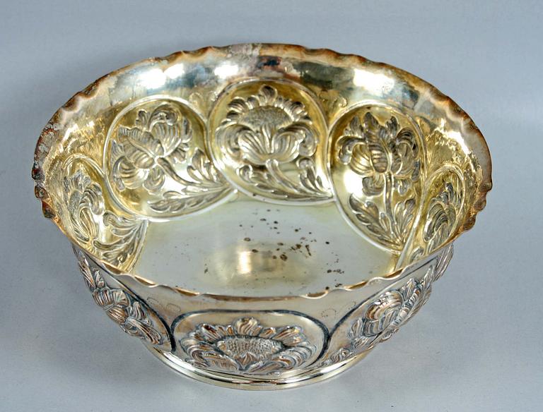 SKÅL, silver. Barockstil, GAB, 1946. Ca 390 gr.