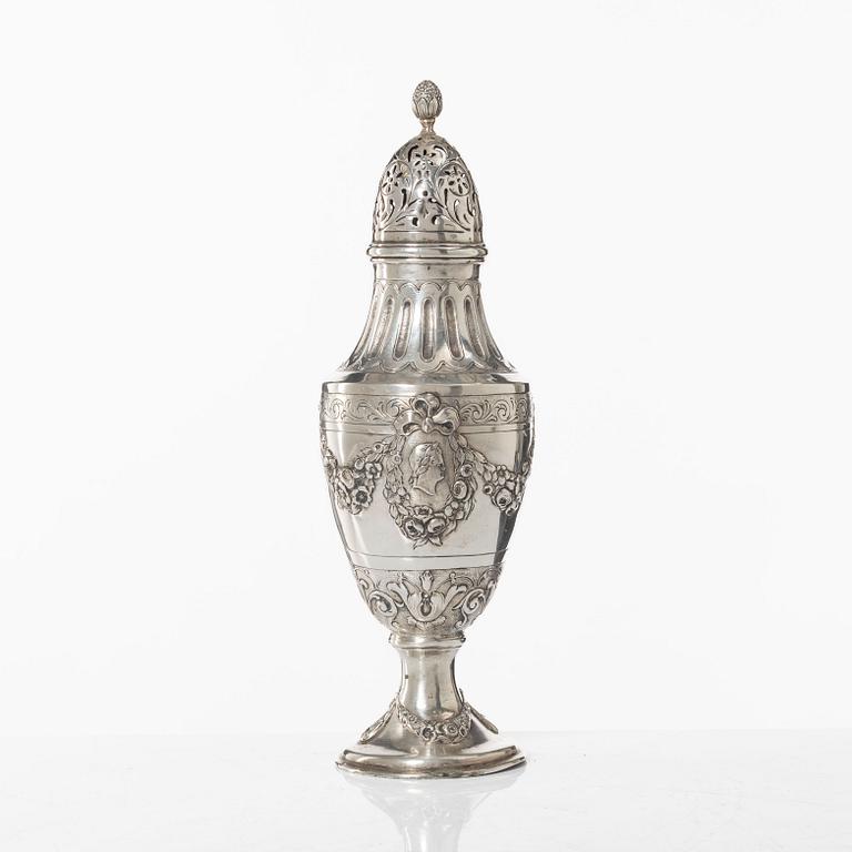 Sockerruska, silver 800, Tyskland, omkring 1900.
