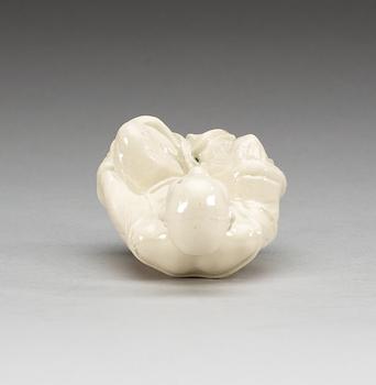 A cream ware 'Pagoda' figure, 19th Century.