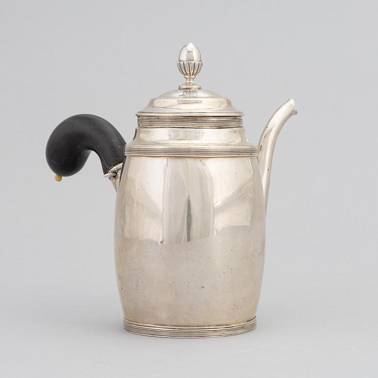 A silver pot by J F Biörnstedt Stockholm 1814.