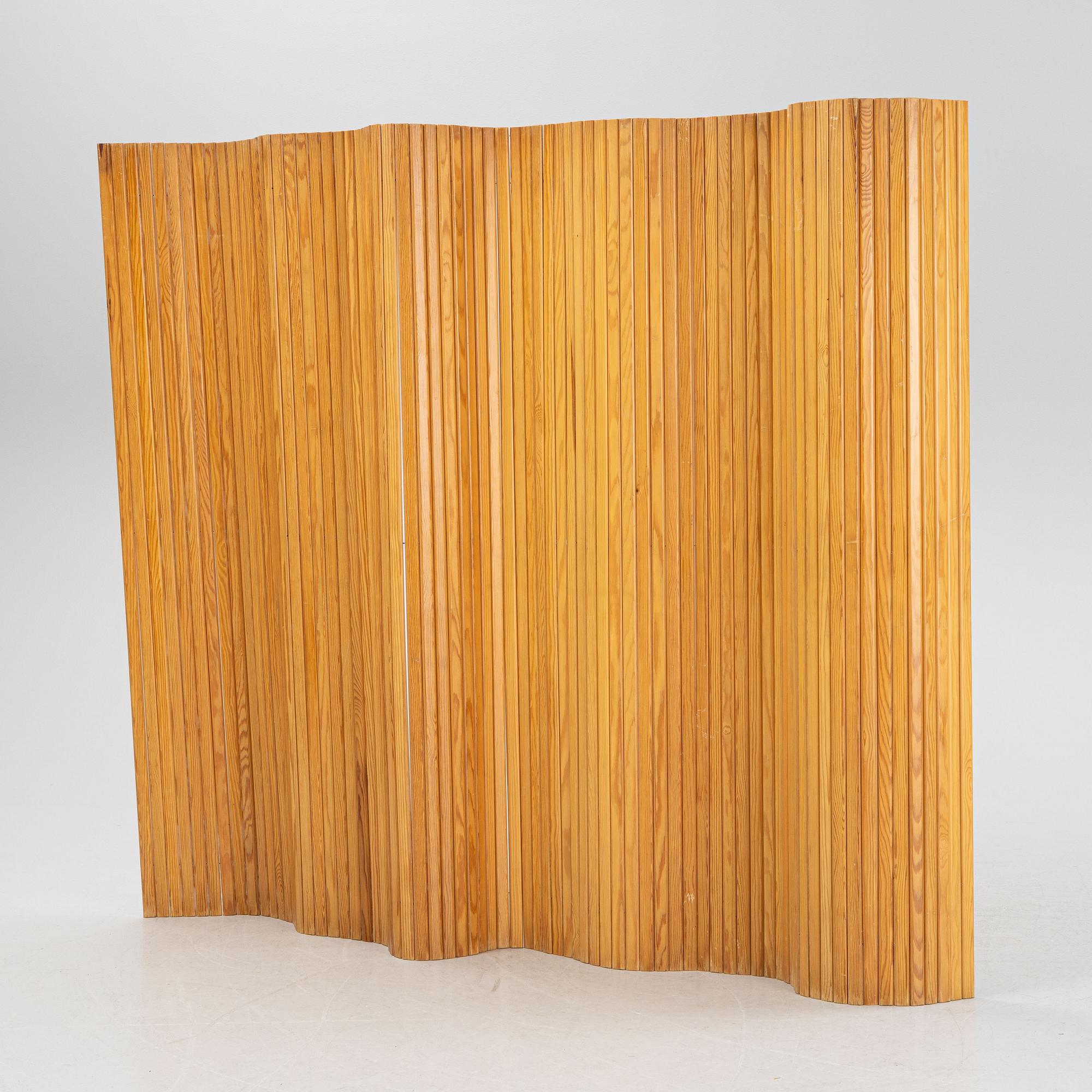 Alvar Aalto, a model 100 folding screen, Artek, Finland.