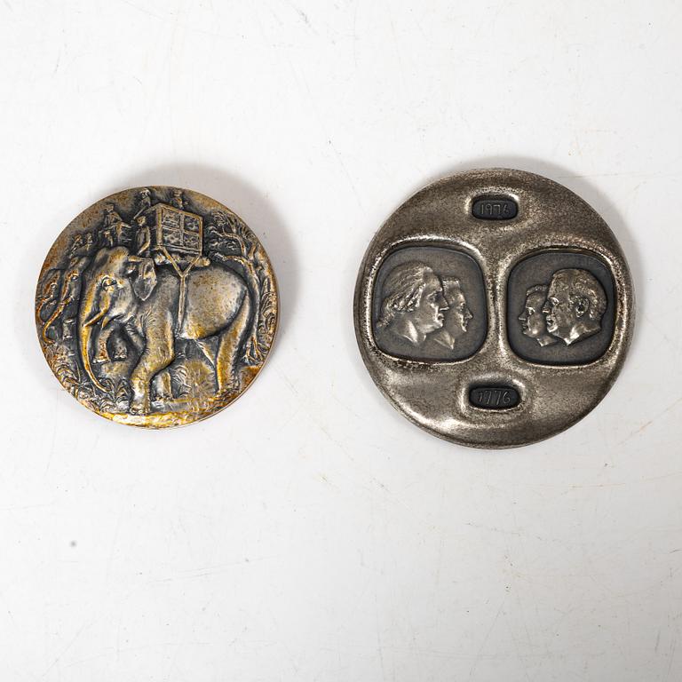 Medals 2 pcs, sterling silver, 1976.