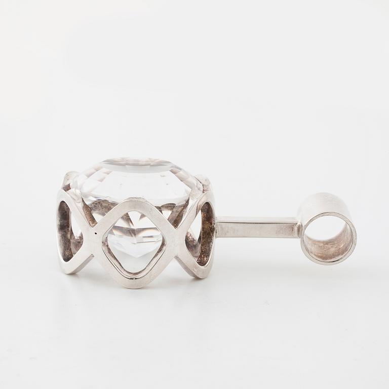KARL-INGEMAR JOHANSSON, Göteborg, 1971, a faceted rock crystal pendant.