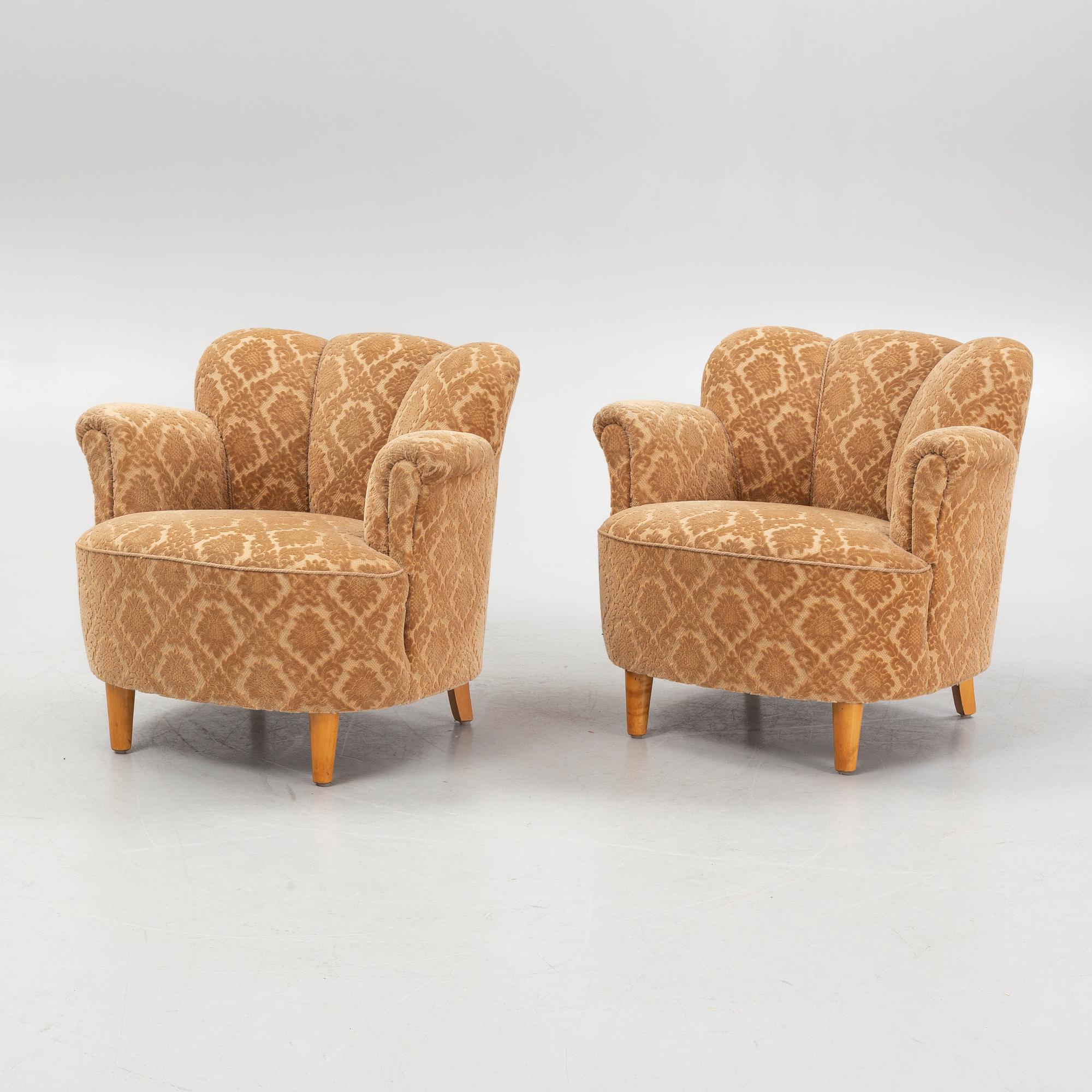 Fåtöljer, ett par, Swedish Modern, 1930-/40-tal.