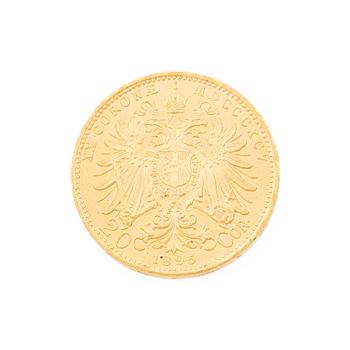 Gold coin, Austria-Hungary, 20 Corona, 1895.