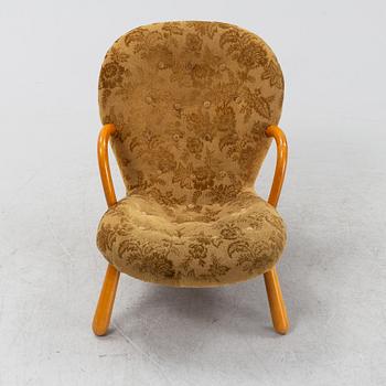 Arnold Madsen, tillskriven, fåtölj ”Muslinge” / "Clam chair",  1940-50-tal.