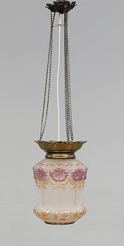 MÅNSKENSAMPEL, glas, omkring år 1900. Höjd ca 30 cm.