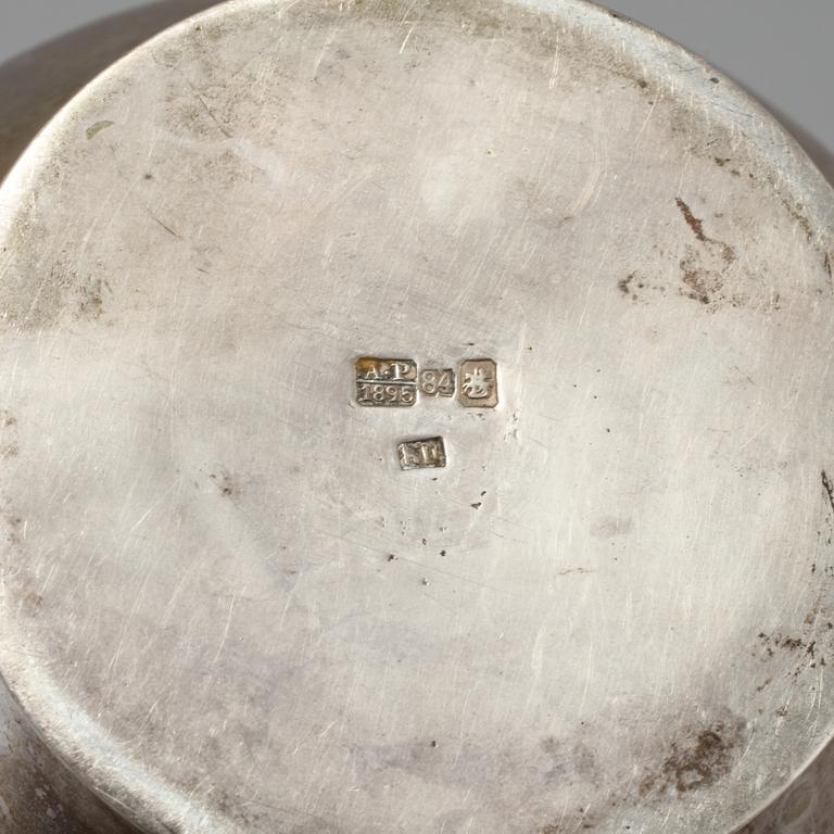 PARTI SILVER, 3 delar, Moskva, Ryssland, sent 1800-tal. Vikt 535 g.