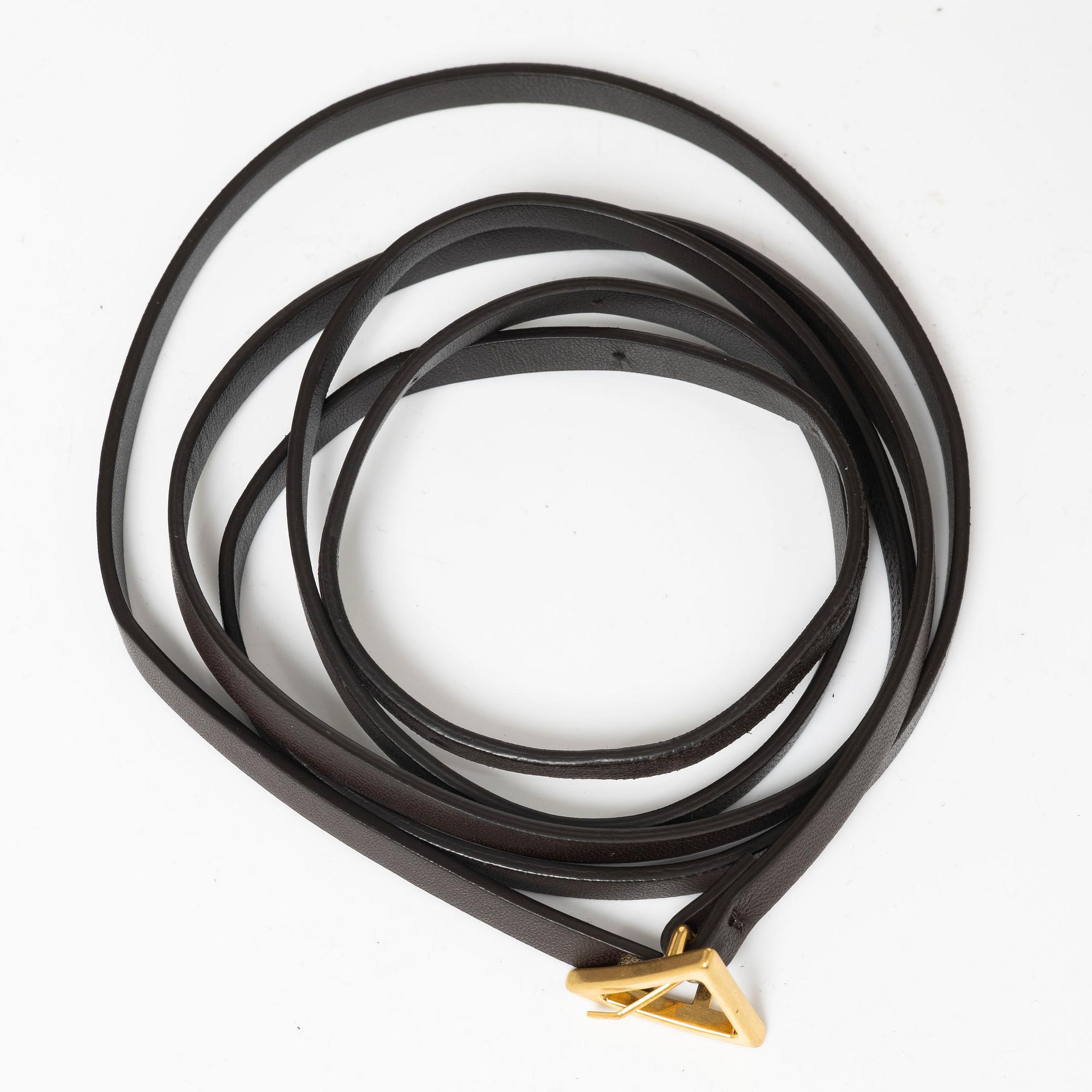 Bottega Veneta, skärp, "Triangle leather belt".