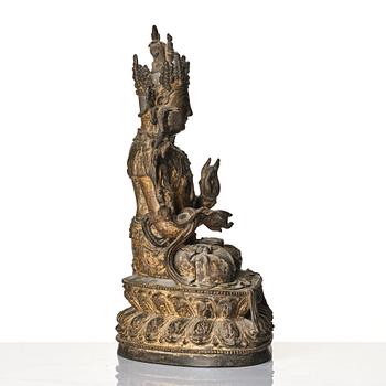 Guanyin, brons. Mingdynastin (1368-1644).