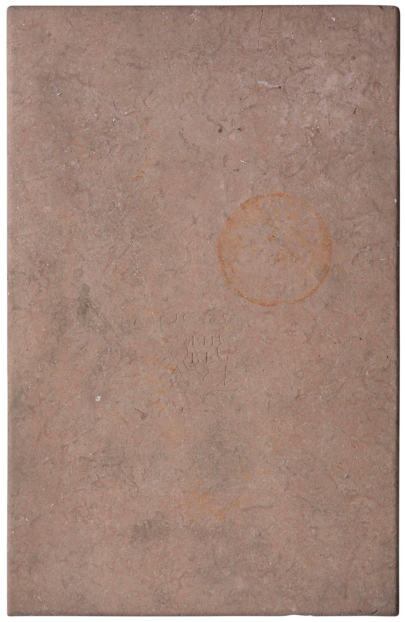 Kalkstensskiva, Öland eller Kalmar, daterad 1625, Nordisk Renässans.