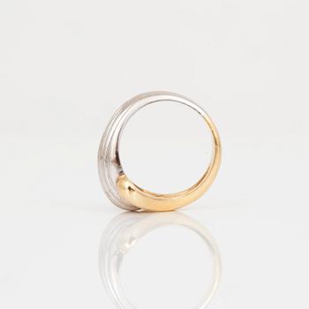 RING, 18K guld och vitguld, Sterling, Brasilien. Total vikt ca 5,29 g.