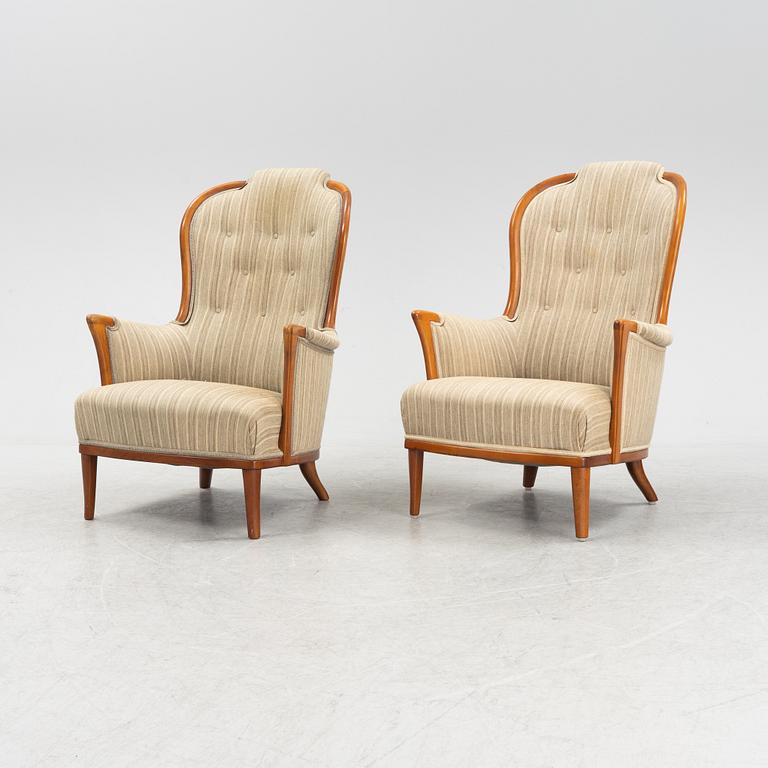 Carl Malmsten, fåtöljer ett par "Vår fru", OH Sjögren, 1900-talets andra hälft.